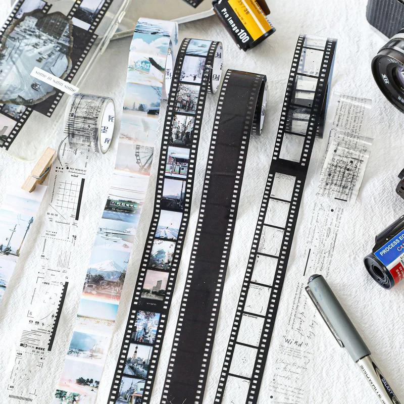 1roll/2.5x200cm Film Themed PET Washi Tape Stickers Transparent Movie Film Decor Tape Scrapbooking tape